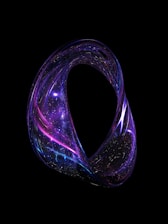 a purple and blue ring
