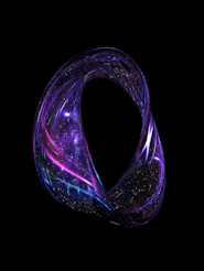 a purple and blue ring