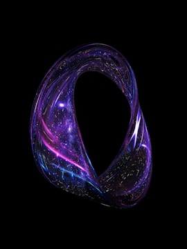 a purple and blue ring