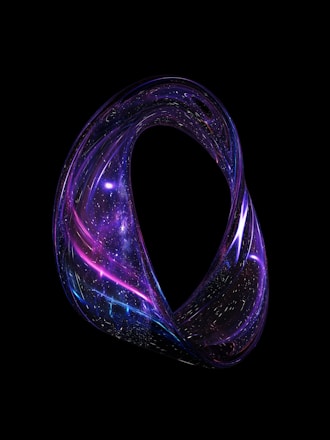 a purple and blue ring