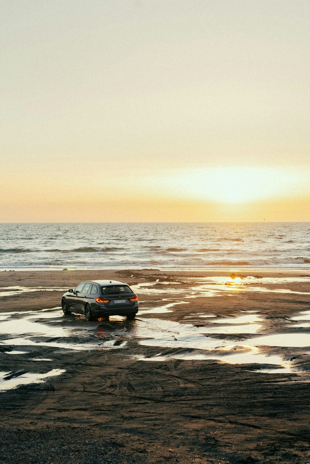 a car on a beach