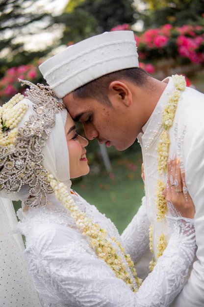 a man and woman kissing