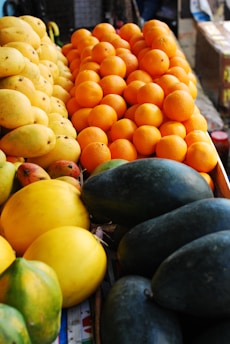 a pile of fruits