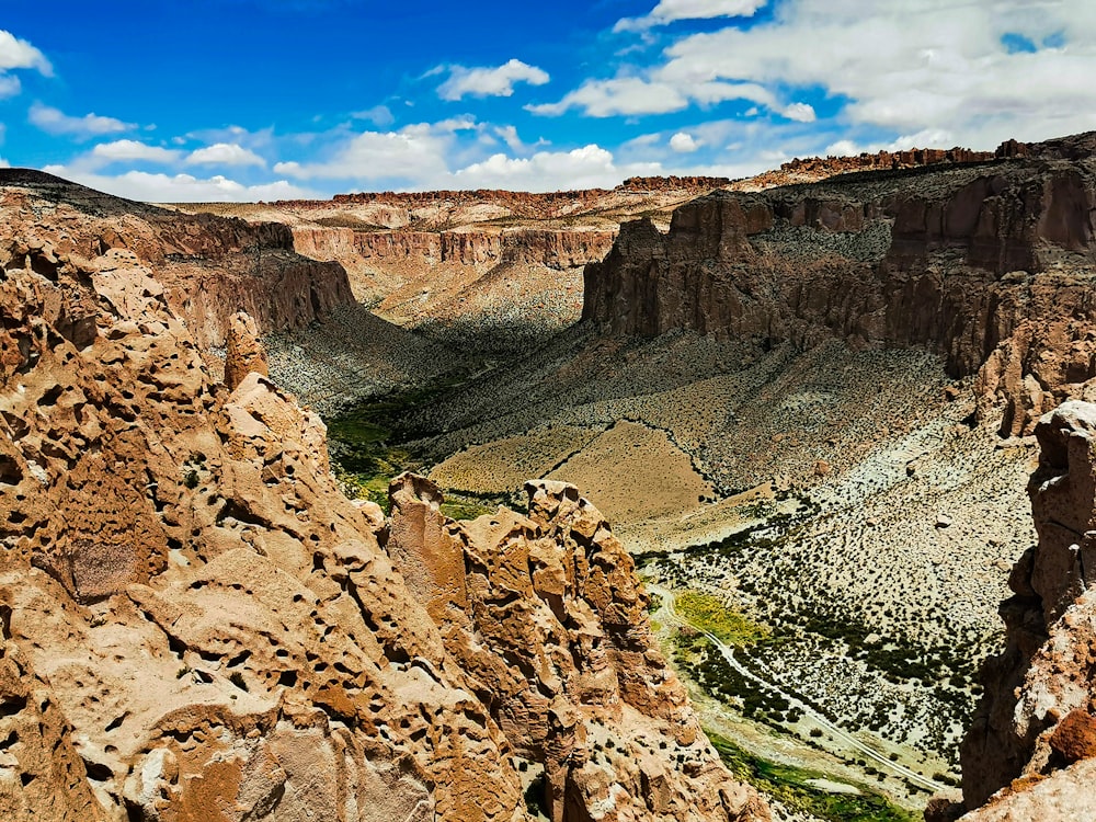 a canyon with a river running through it