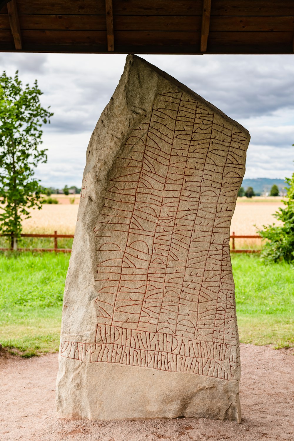 a large rock sculpture