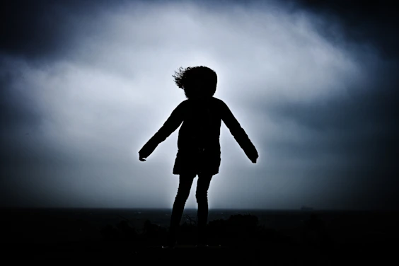 a silhouette of a person