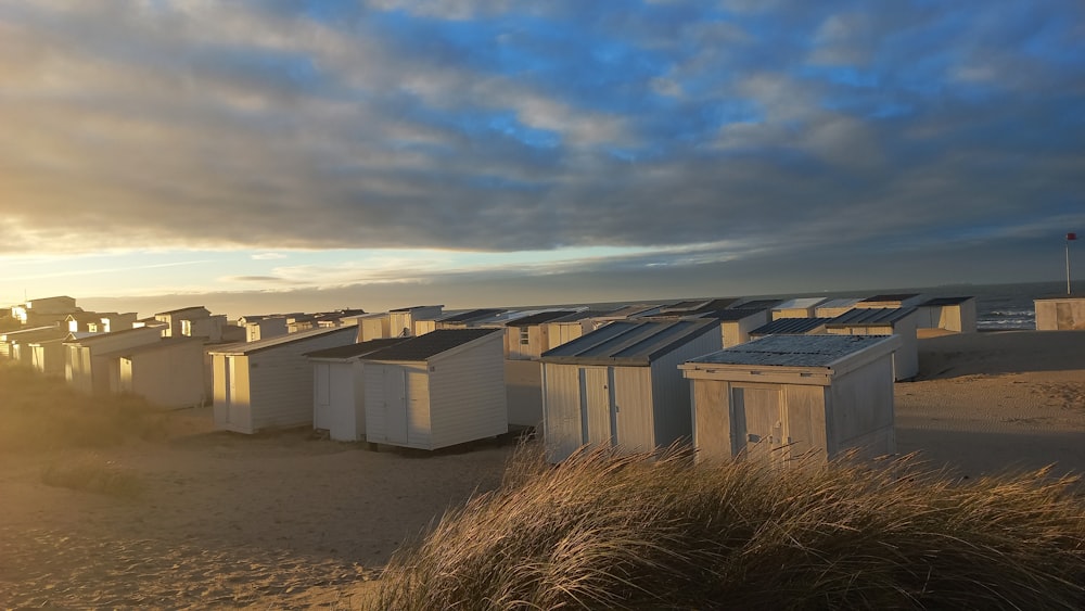 a row of sheds