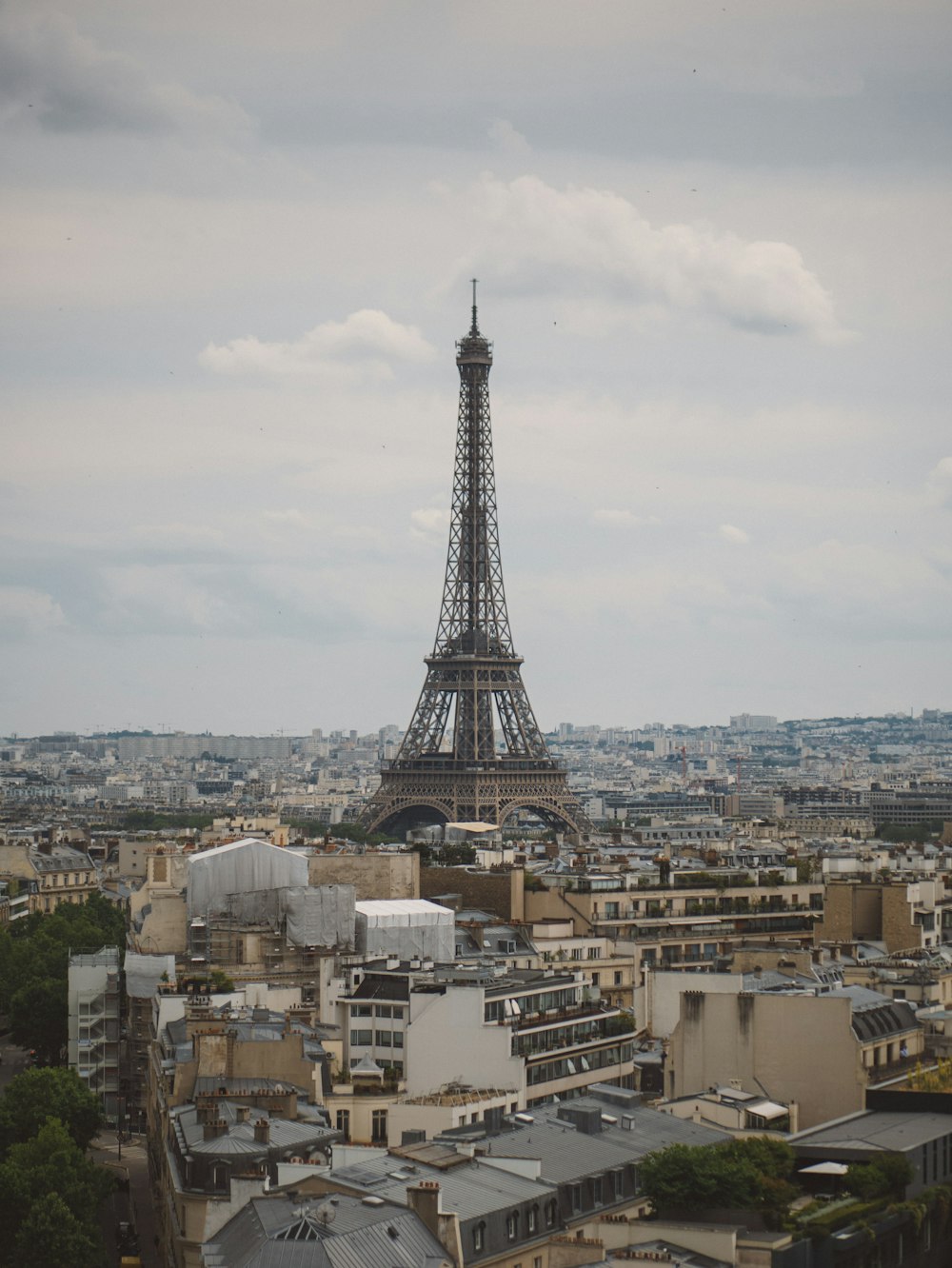 a tall metal tower in Eiffel Tower