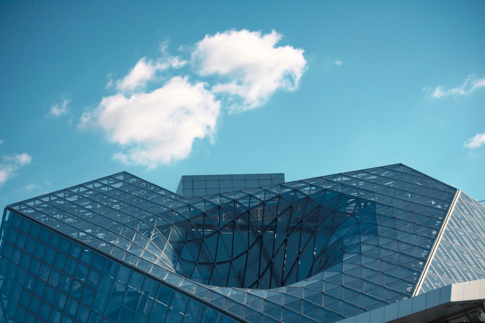 a building with glass walls