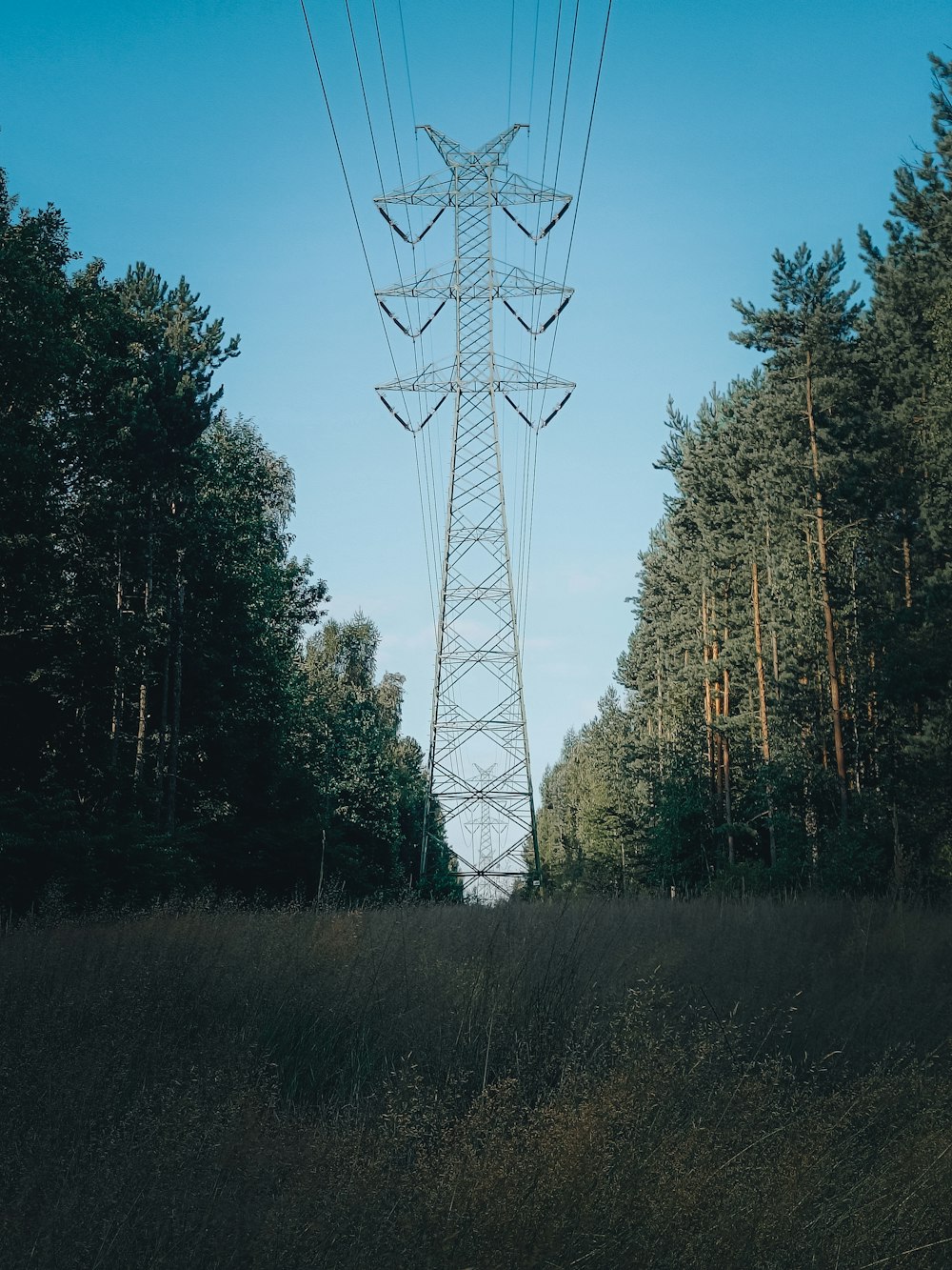 a power line tower