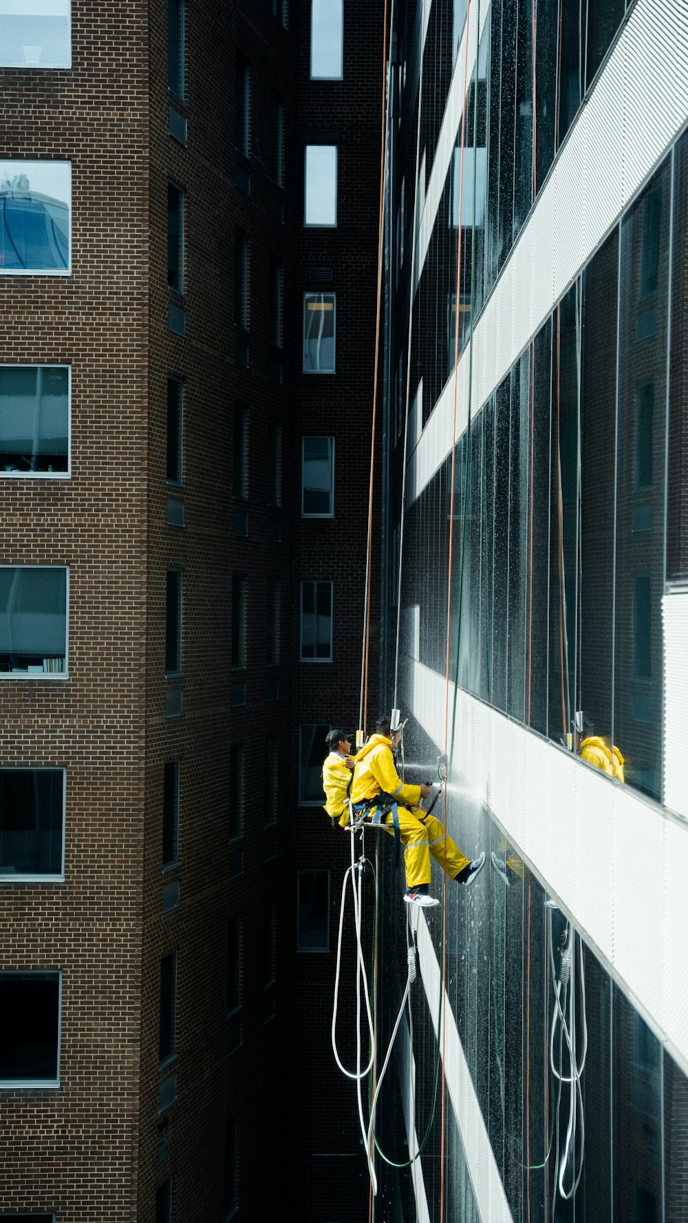 a person climbing a ladder