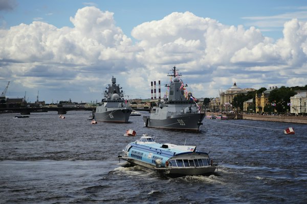 A couple of boats in the water — St Petersburg, Russia