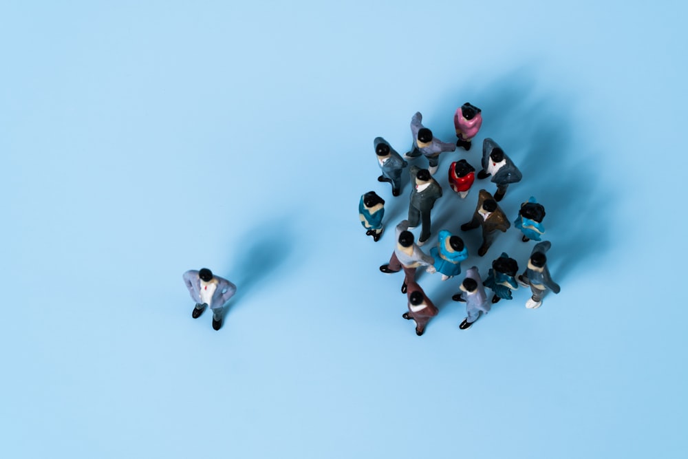 a group of people in a circle