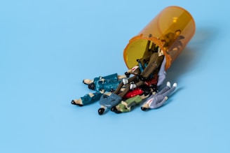 a toy robot with a gun