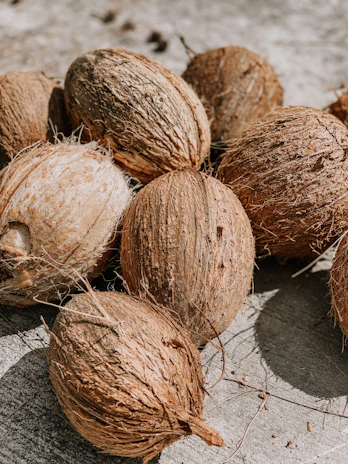 a group of coconuts