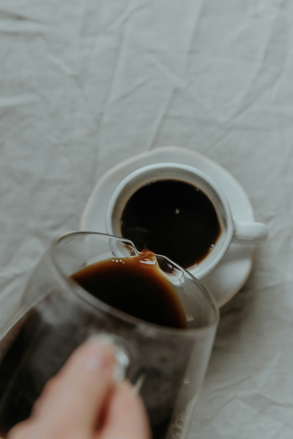 a hand holding a cup of coffee