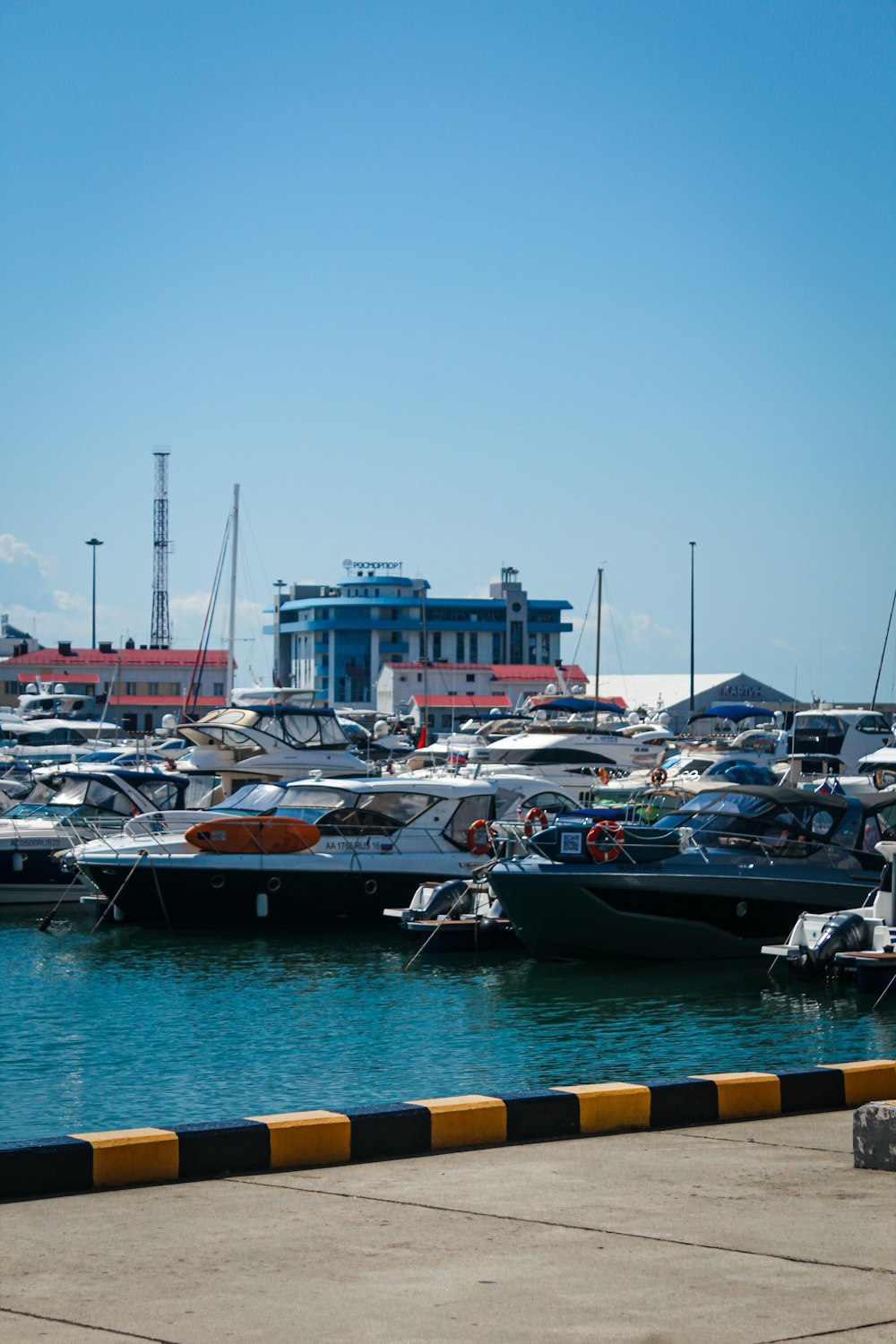 a marina full of boats