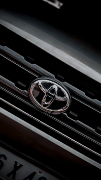 a close up of a car's headlight