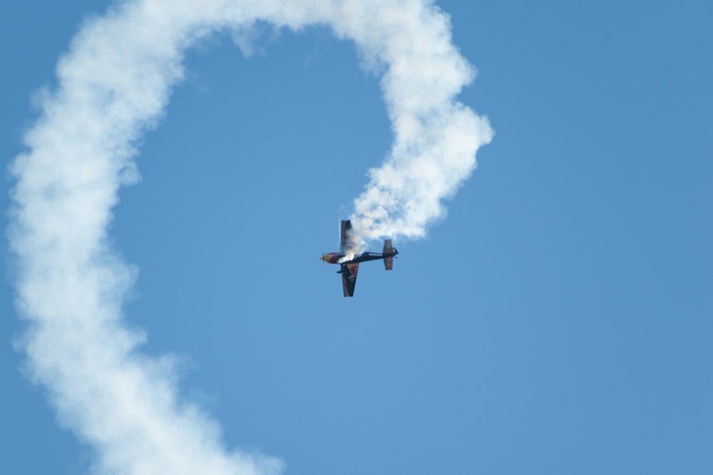 a plane flying in the sky