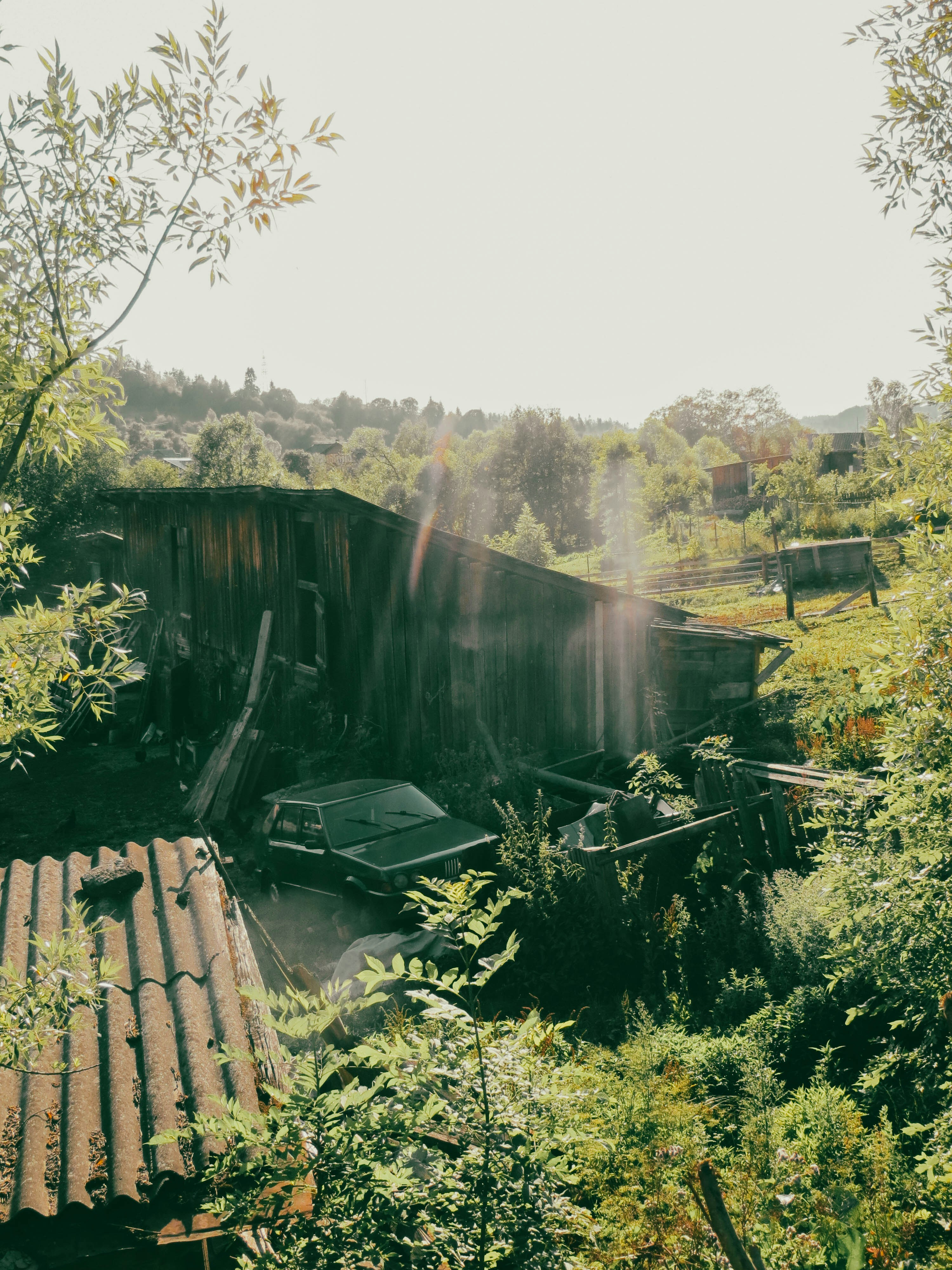 A waterfall with a car parked on the side photo – Free Karpaty Image on ...