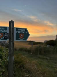 a sign on a post