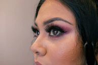 a man with black makeup