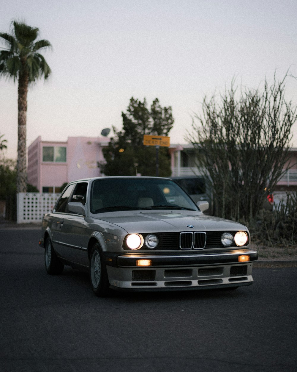 a car parked on the side of the road