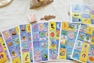 a board game on a table