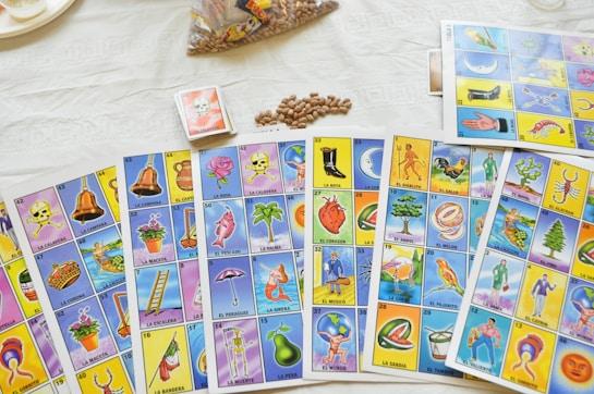 a board game on a table