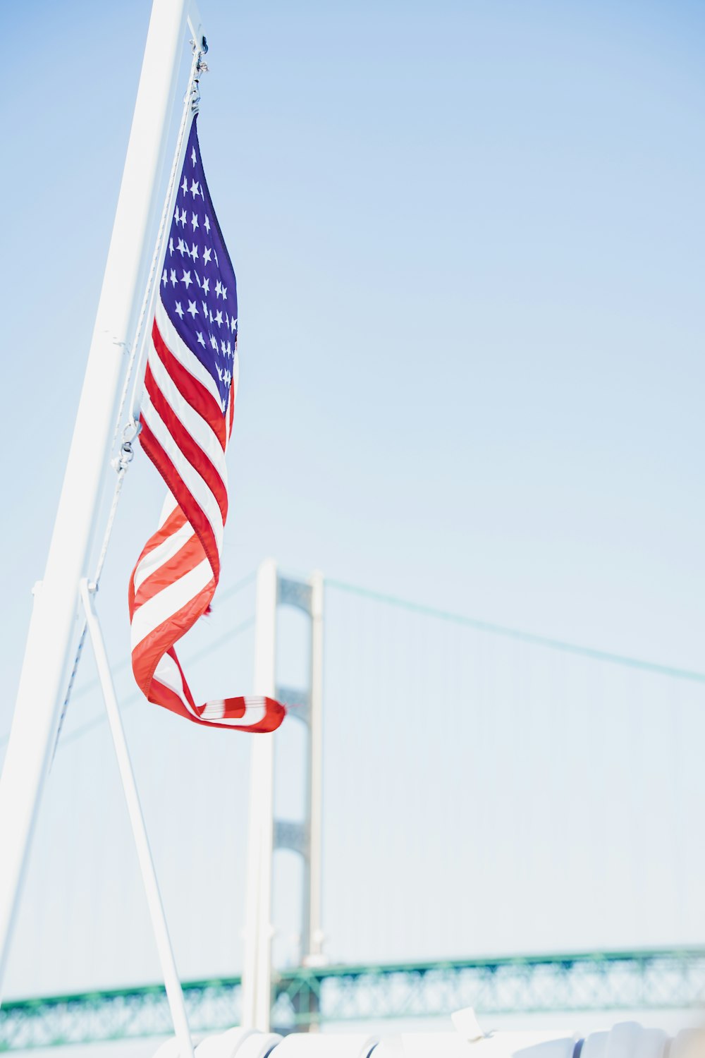 a flag on a pole