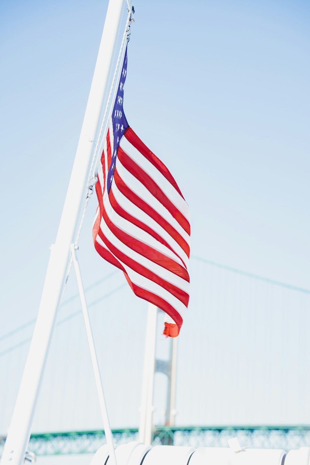 a flag on a pole