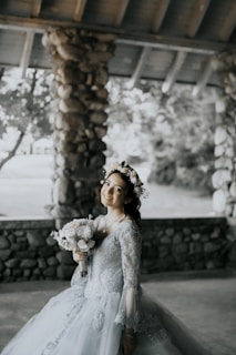 a person in a wedding dress