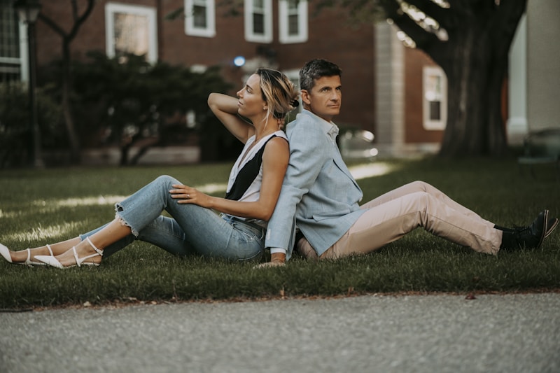 Intimate grass moment