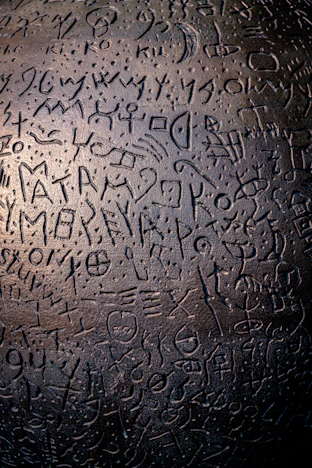 a close up of a tombstone