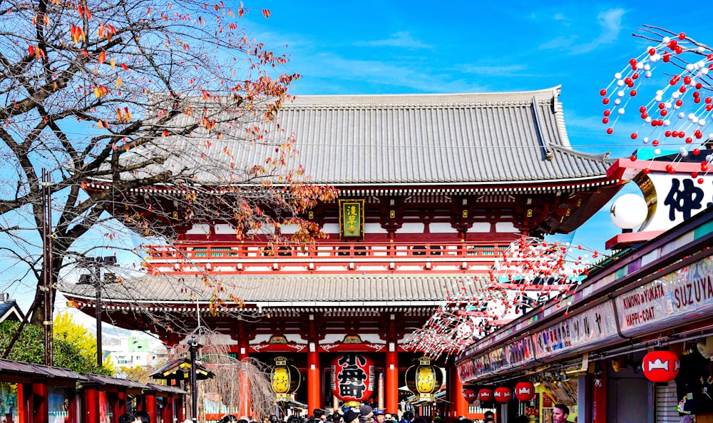 a building with chinese architecture