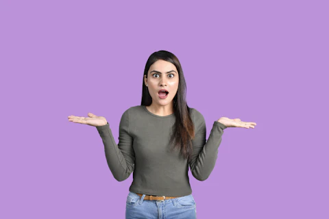 a woman with her mouth open