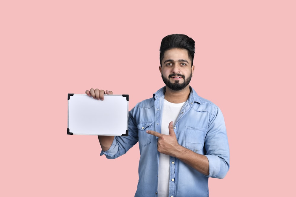 a man holding a clipboard