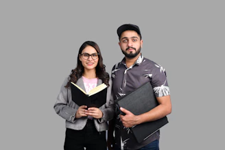 a man and woman posing for a picture