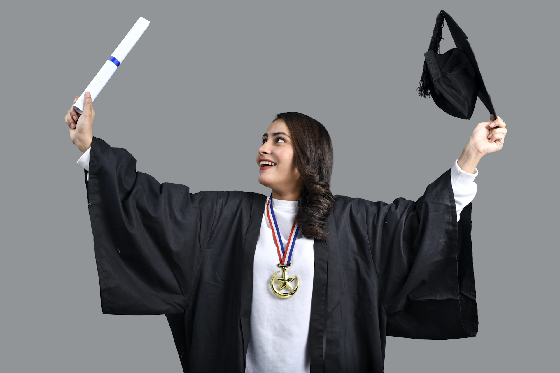 a person holding a diploma