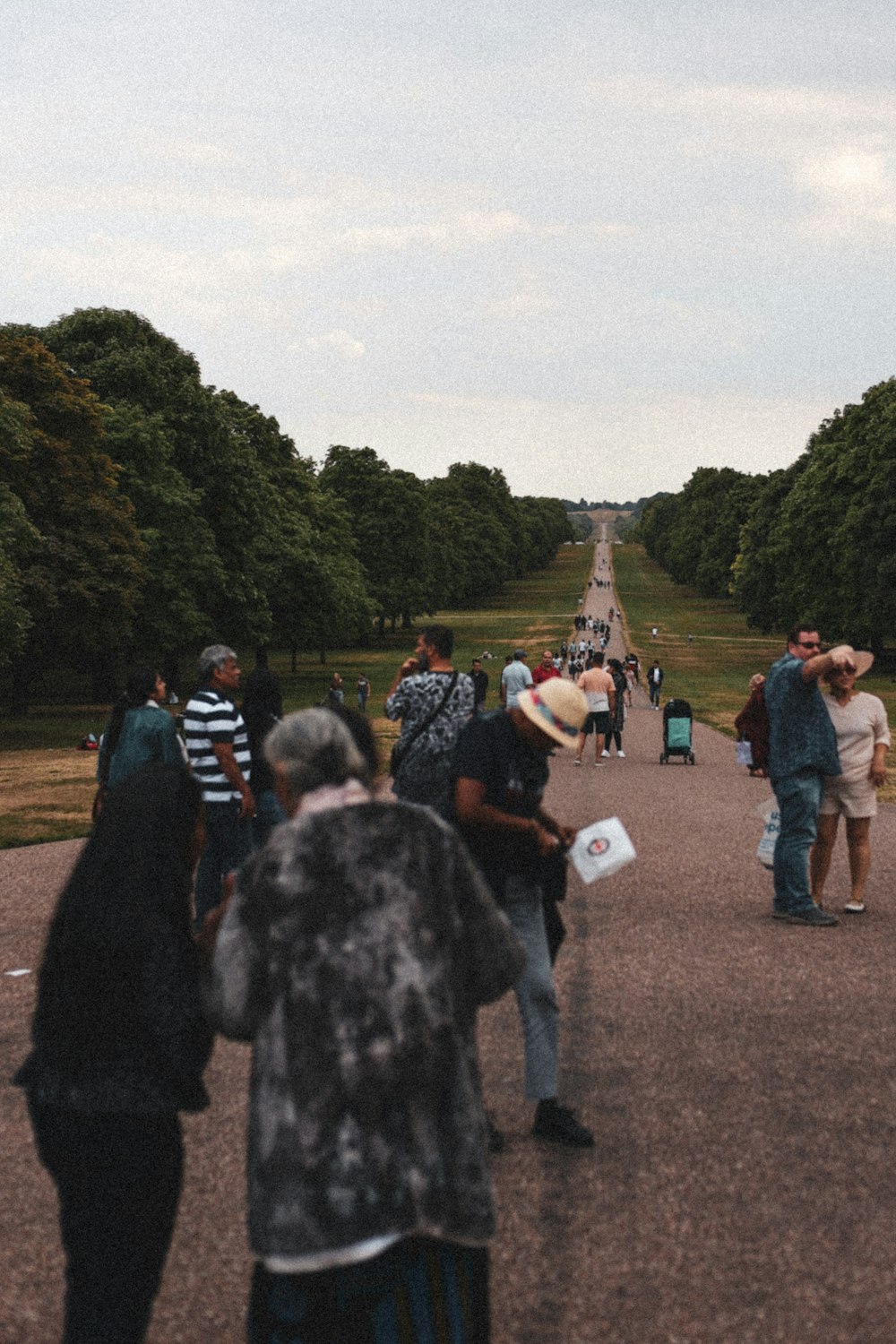 a group of people standing outside