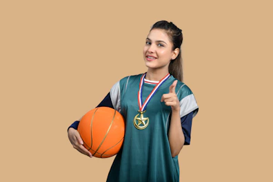 a man holding a basketball