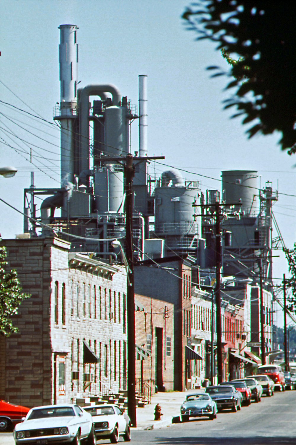 a building with a large chimney