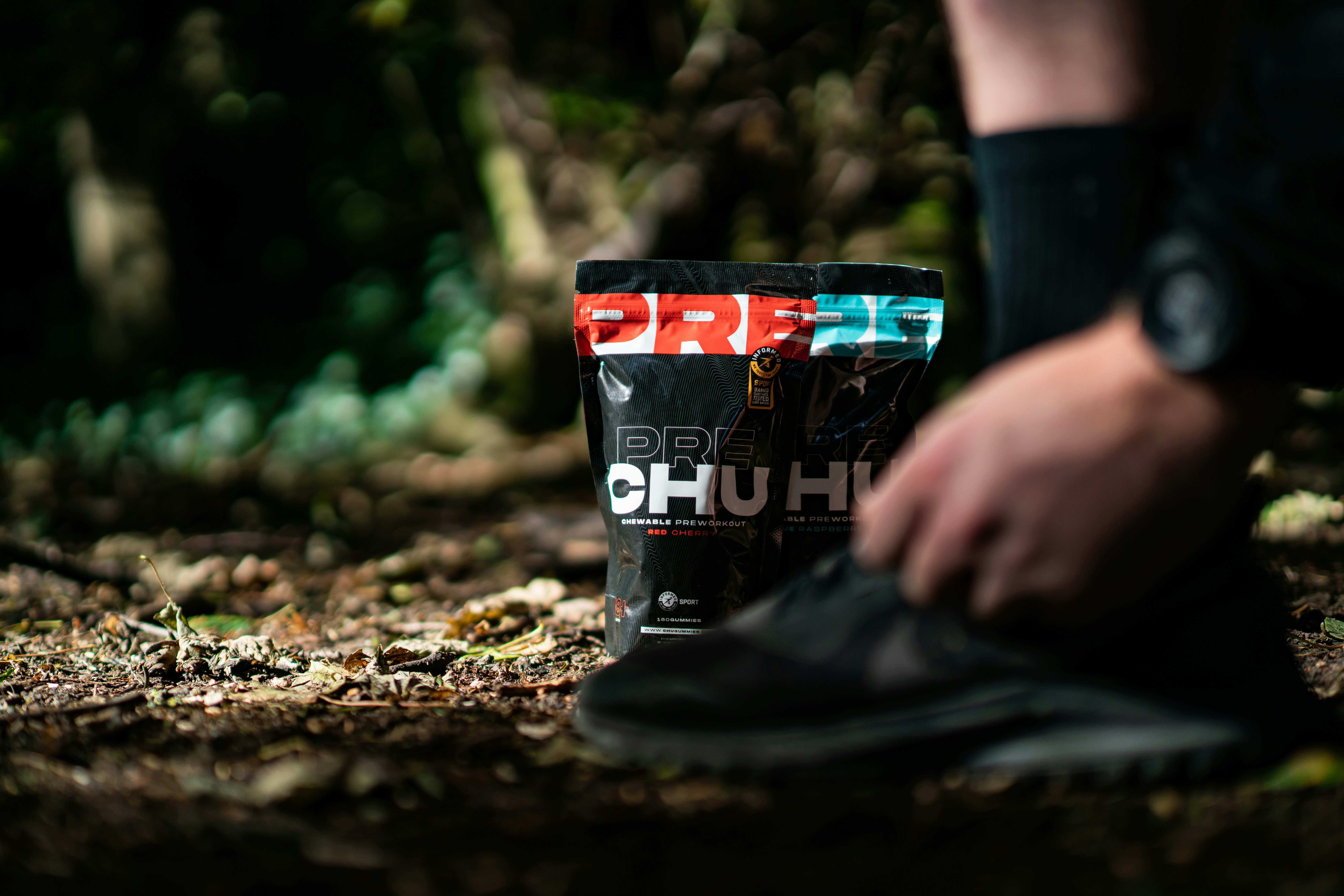 a person holding a can