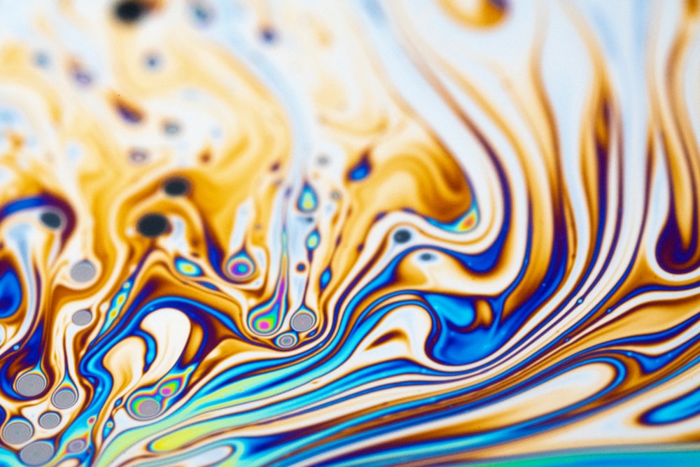 a close up of a colorful wave