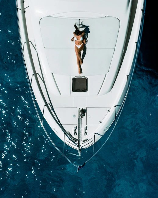 a person standing on a boat