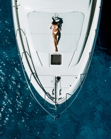 a person standing on a boat