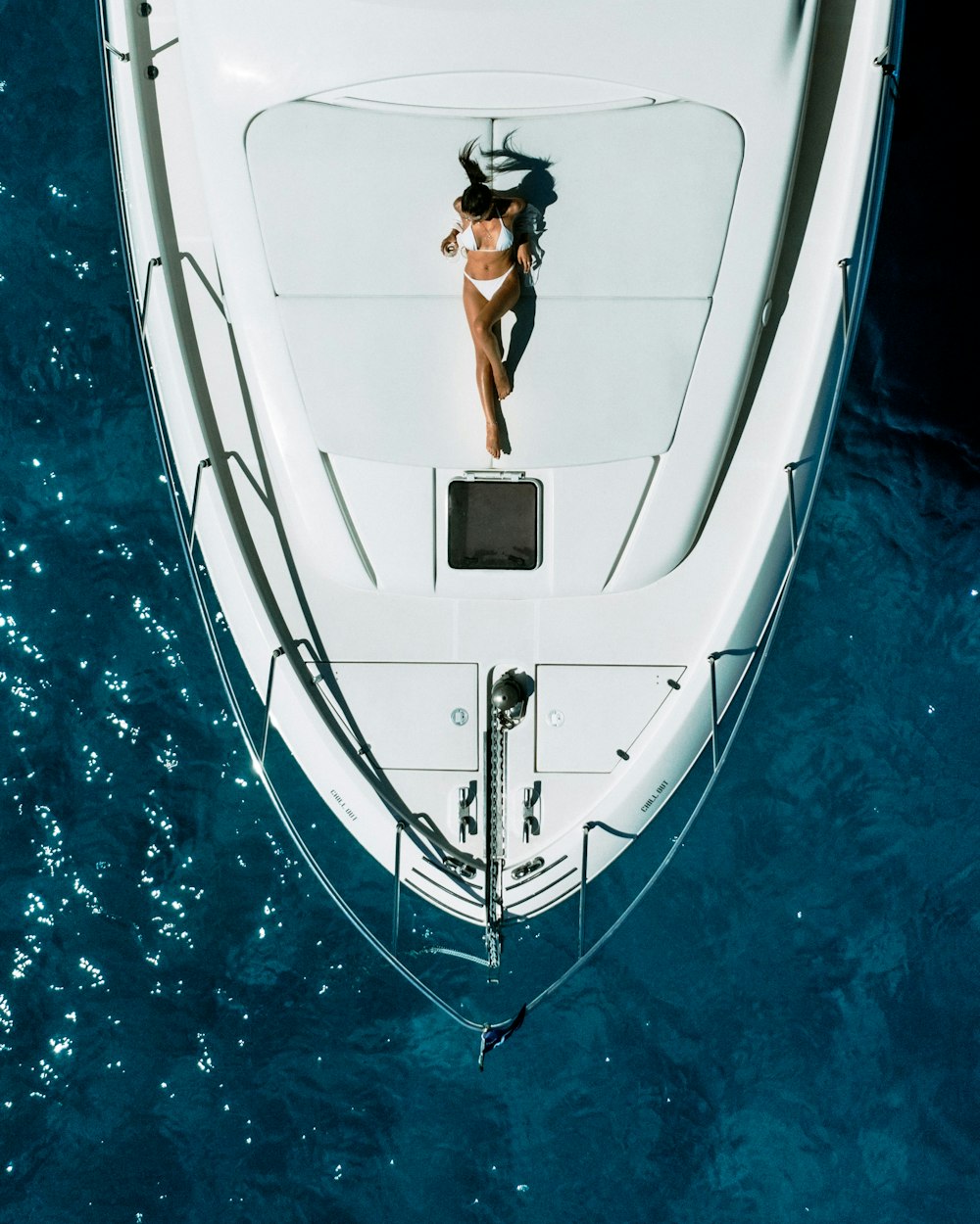 a person standing on a boat