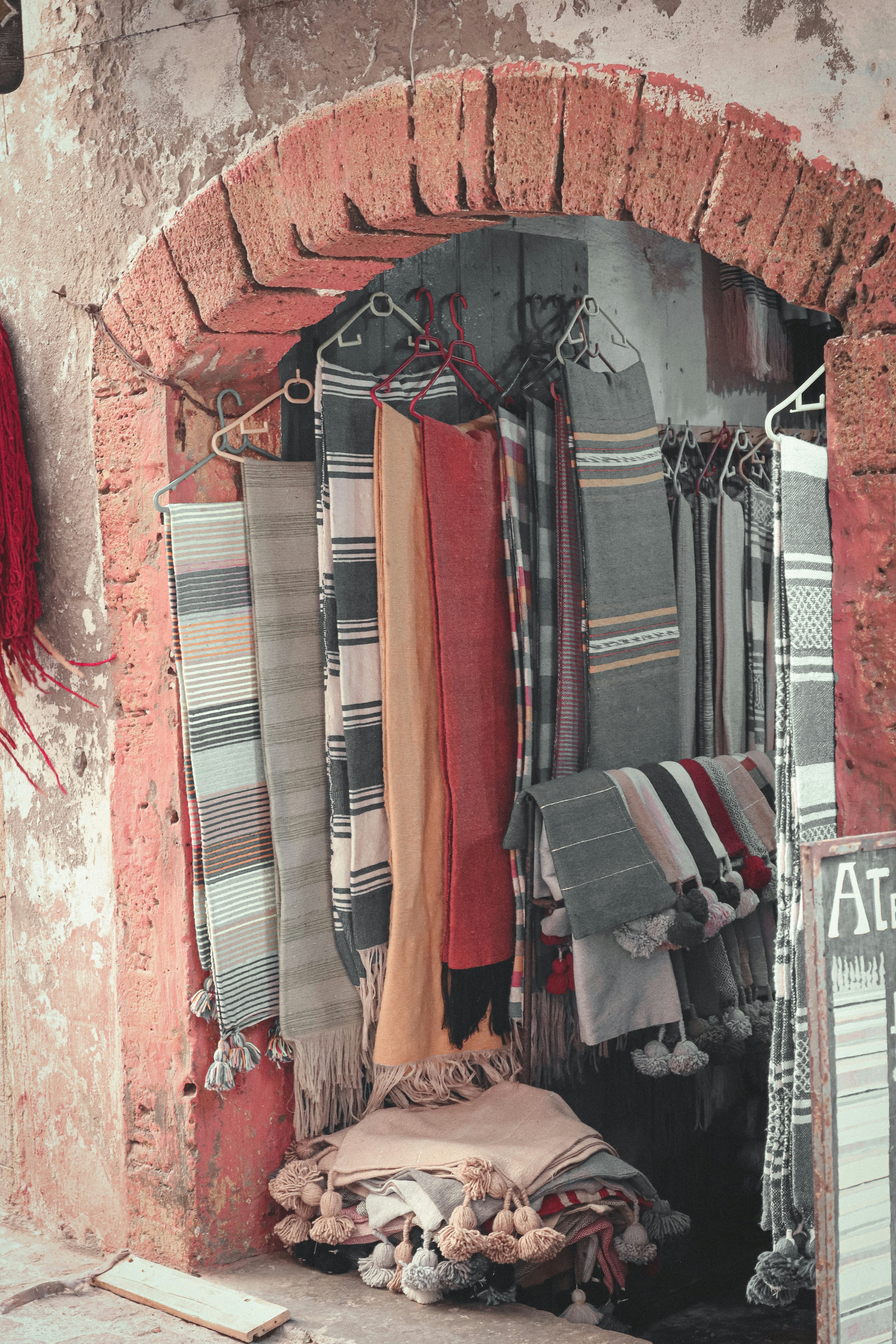 clothes in a doorway