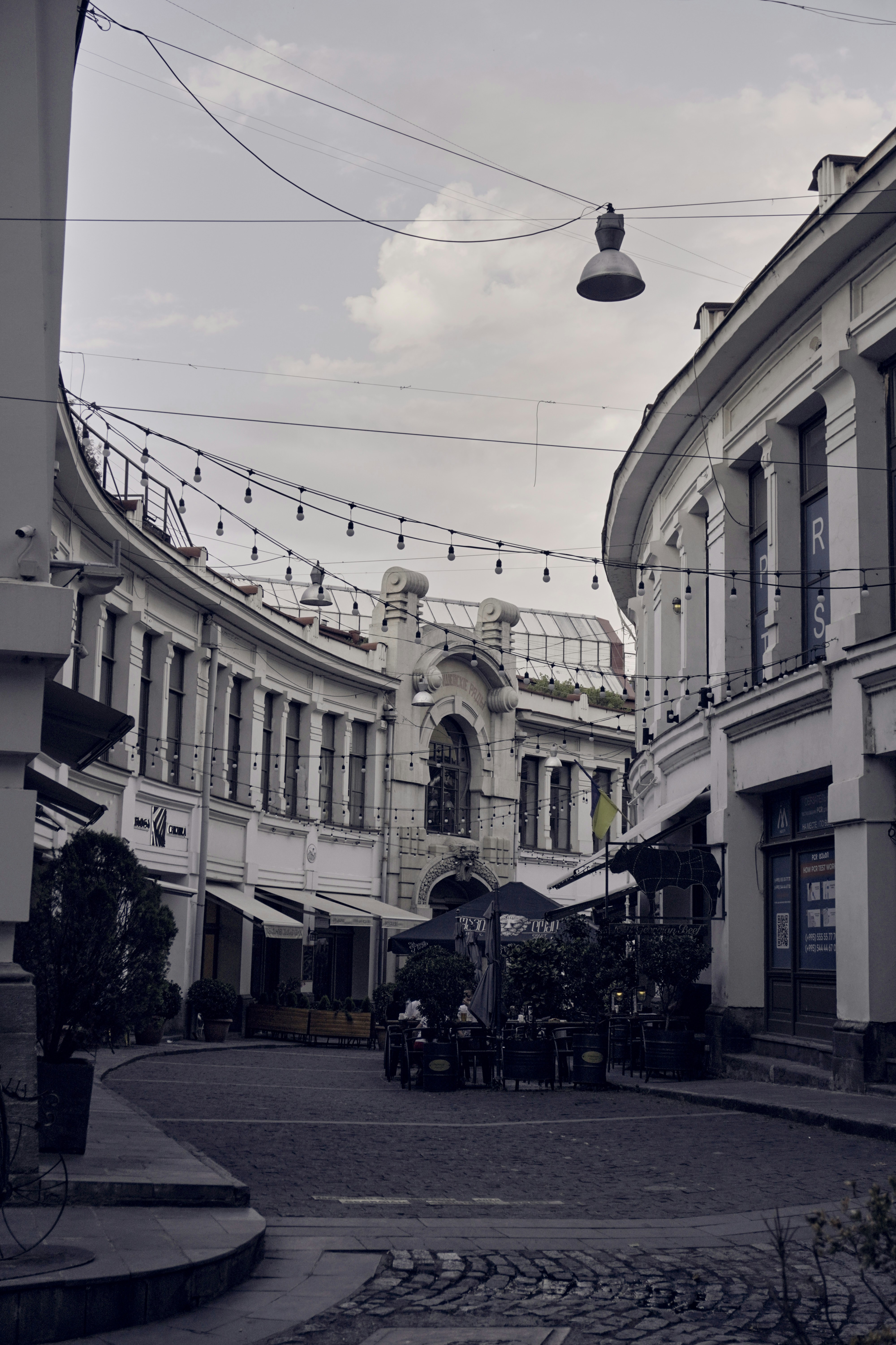 a street with buildings on either side
