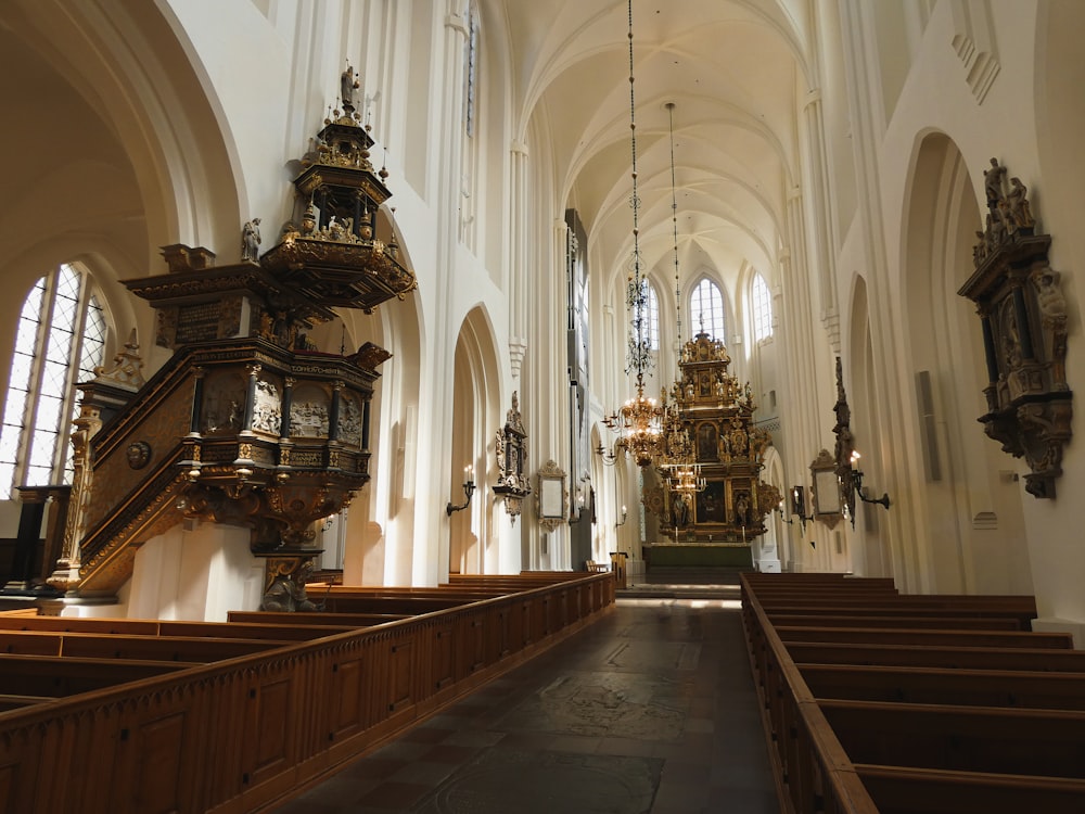 a large church with a large organ